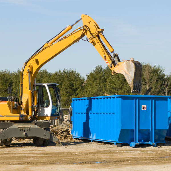 what size residential dumpster rentals are available in Warminster PA